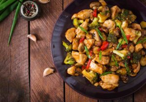 Stir fry with chicken, low GI recipe - Chinese food