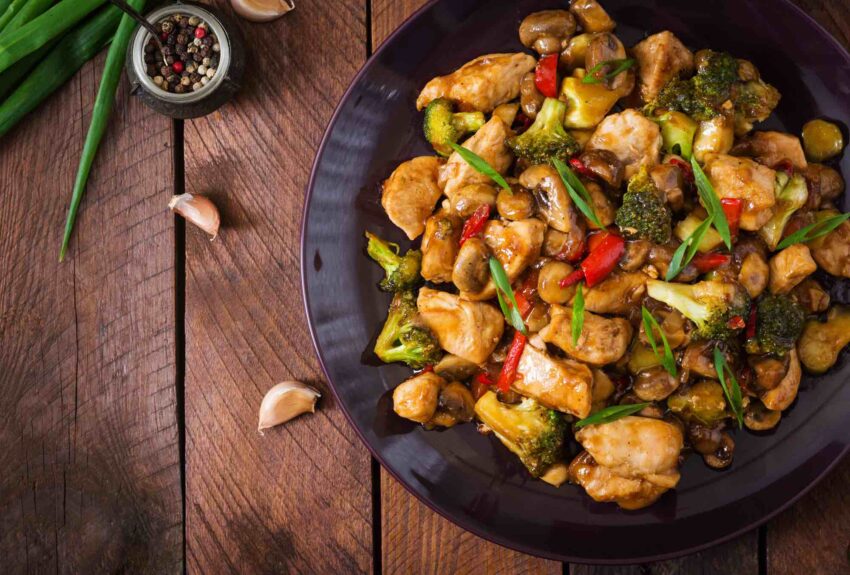 Stir fry with chicken, low GI recipe - Chinese food